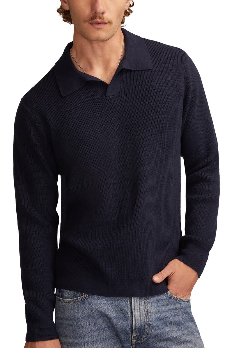 Lucky Brand Johnny Collar Cotton Blend Polo Sweater, Main, color, 