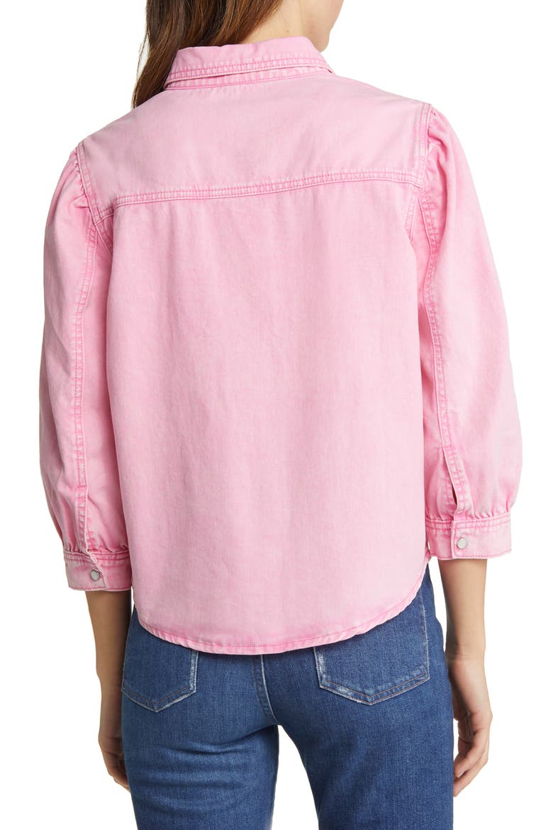 Bessie Denim Shirt Jacket, Alternate, color, PINK