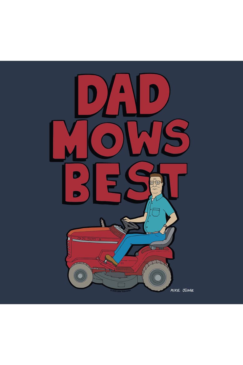 Men's King of the Hill This Dad Mows Best  Graphic T-Shirt, Alternate, color, Navy Blue Heather