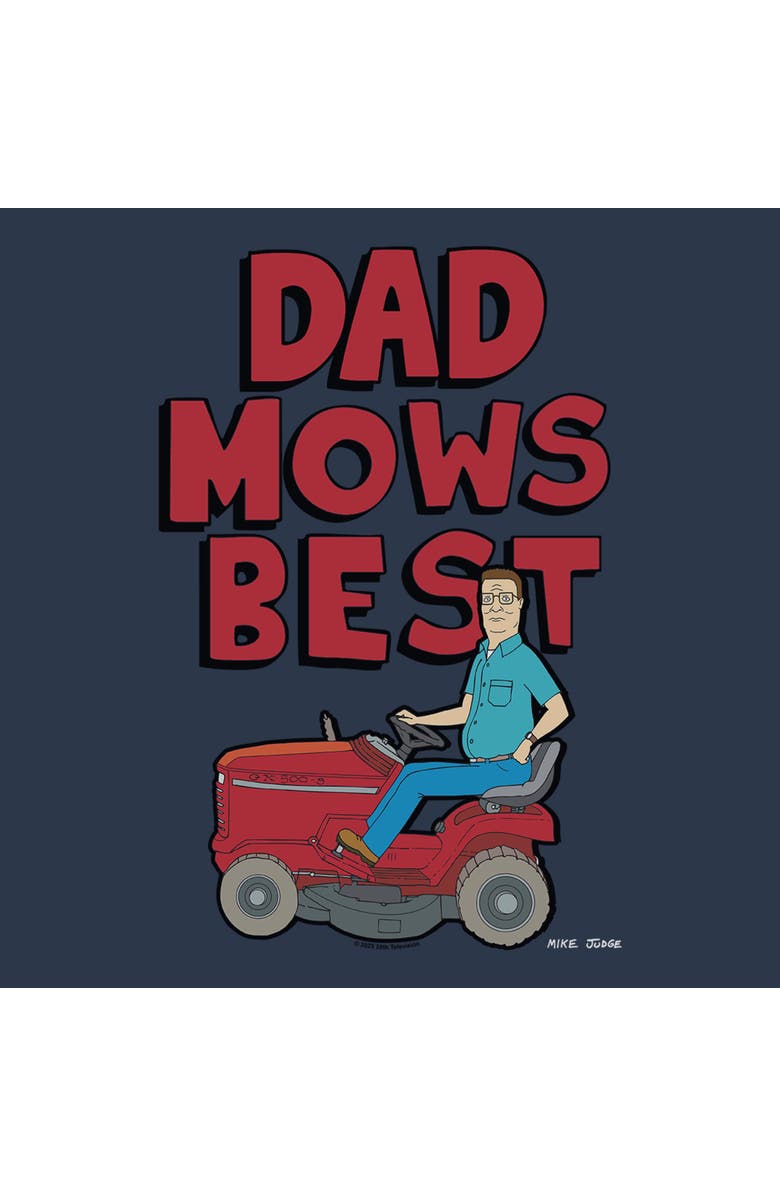King of the Hill Men's King of the Hill This Dad Mows Best  Graphic T-Shirt, Alternate, color, Navy Blue Heather