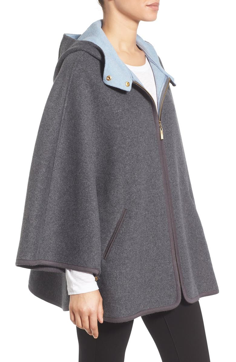 Ellen Tracy Double Face Cape Coat, Alternate, color, 