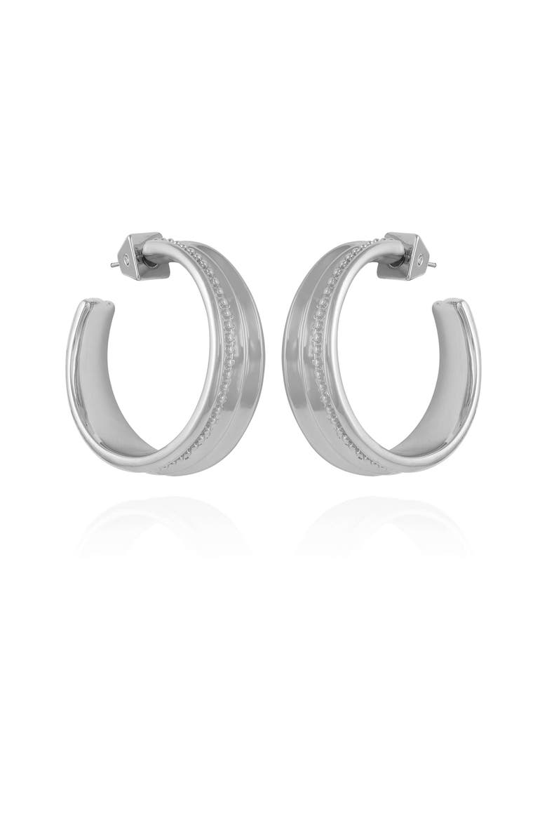Vince Camuto Intertwined Hoop Earrings, Main, color, Silver Tone