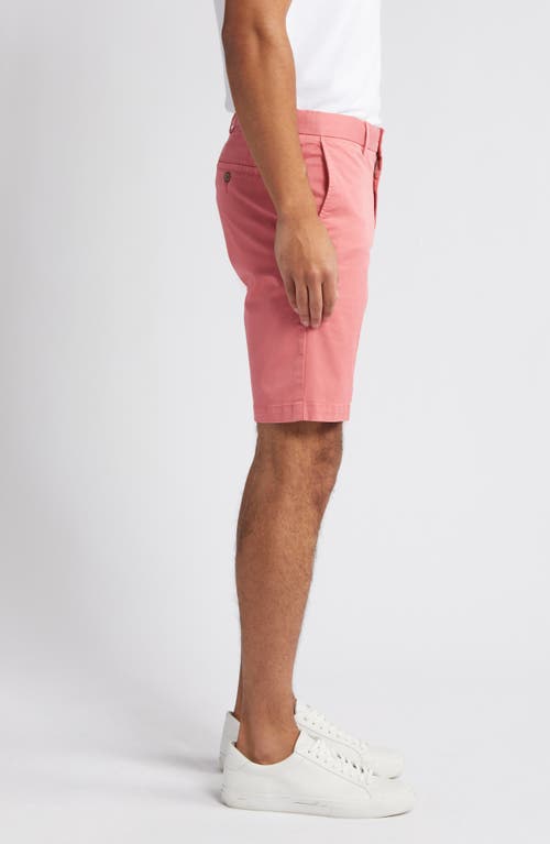 Scott Barber Microsanded Cotton Stretch Twill Shorts In Red