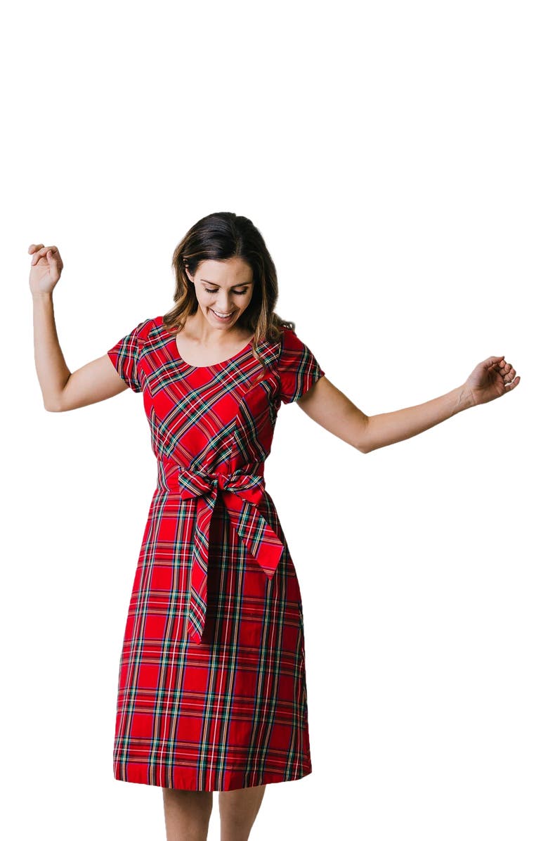 Hope & Henry Women's Organic Short Sleeve A-Line Dress, Alternate, color,