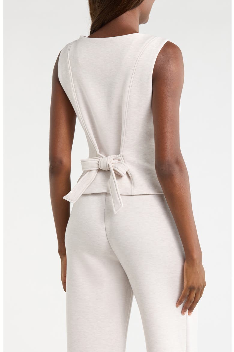 Dreamweave Knit Button Front Vest, Alternate, color, HTR MOONBEAM