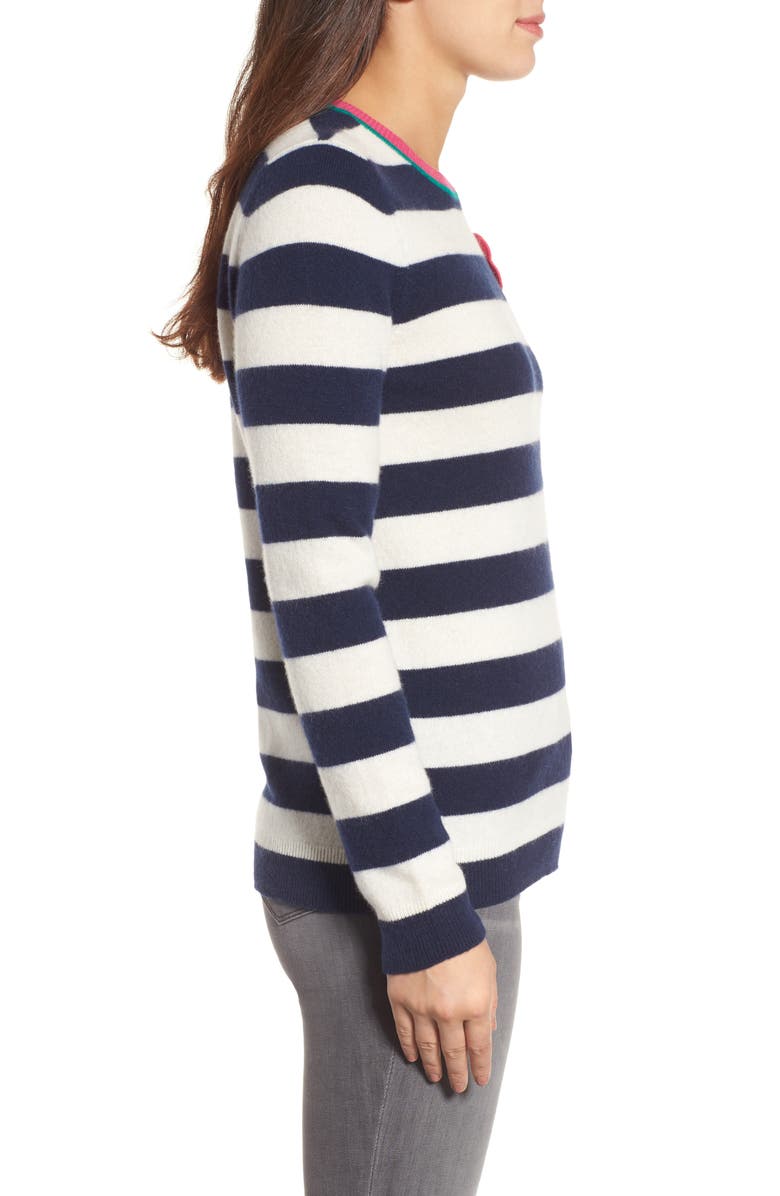 Halogen<sup>®</sup> Stripe Cashmere Sweater, Alternate, color,