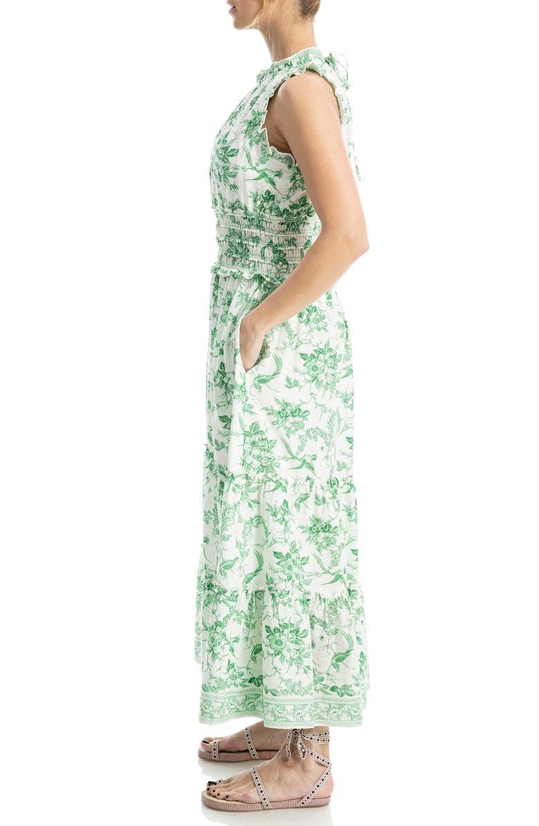 MAX STUDIO Floral Smocked Maxi Dress, Alternate, color,