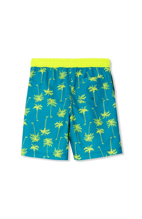 LANDS' END LANDS' END BOYS PRINT SWIM TRUNKS