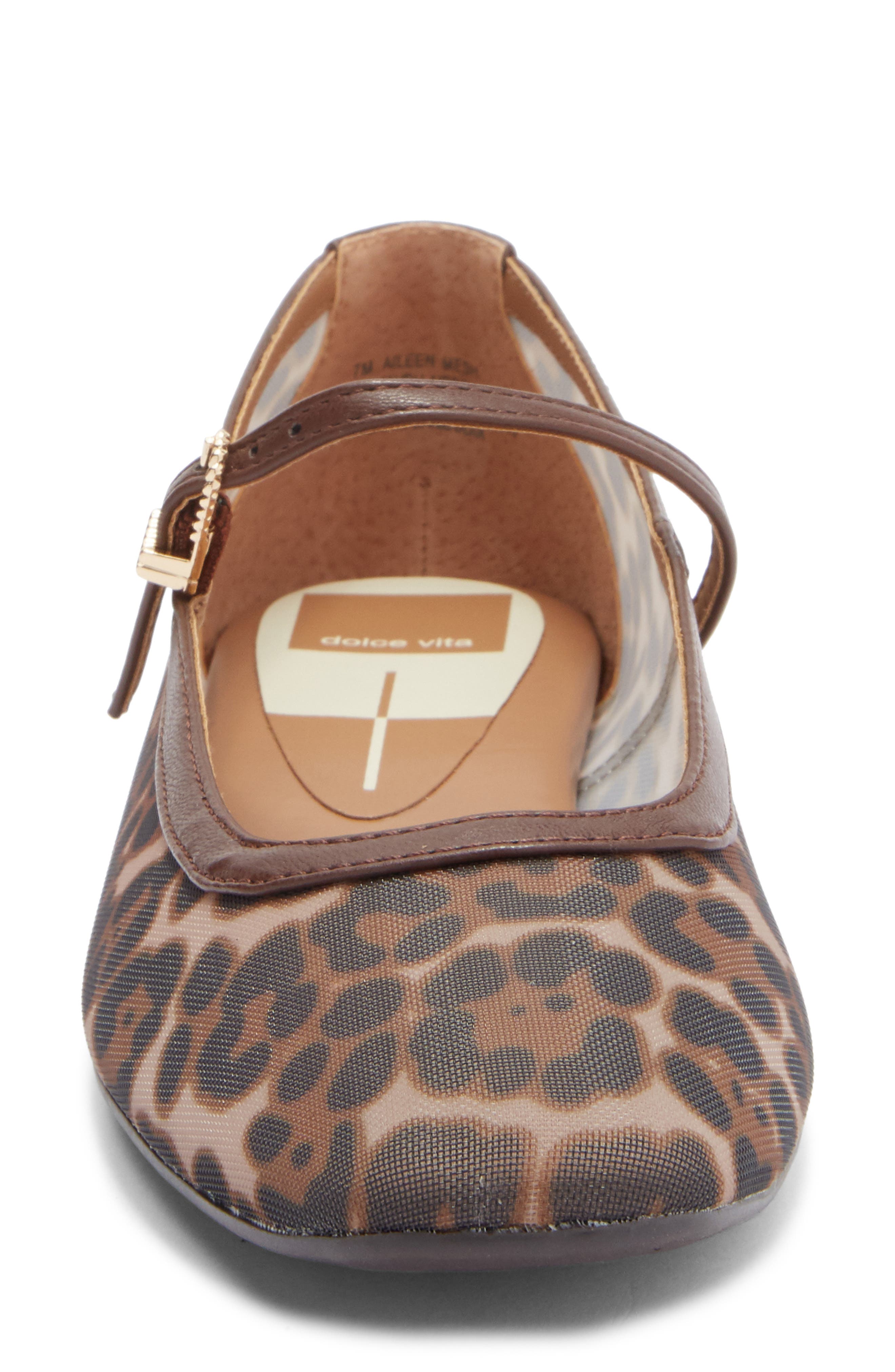Dolce Vita Avrie Mesh Mary Jane Flat, Alternate, color, Leopard Mesh