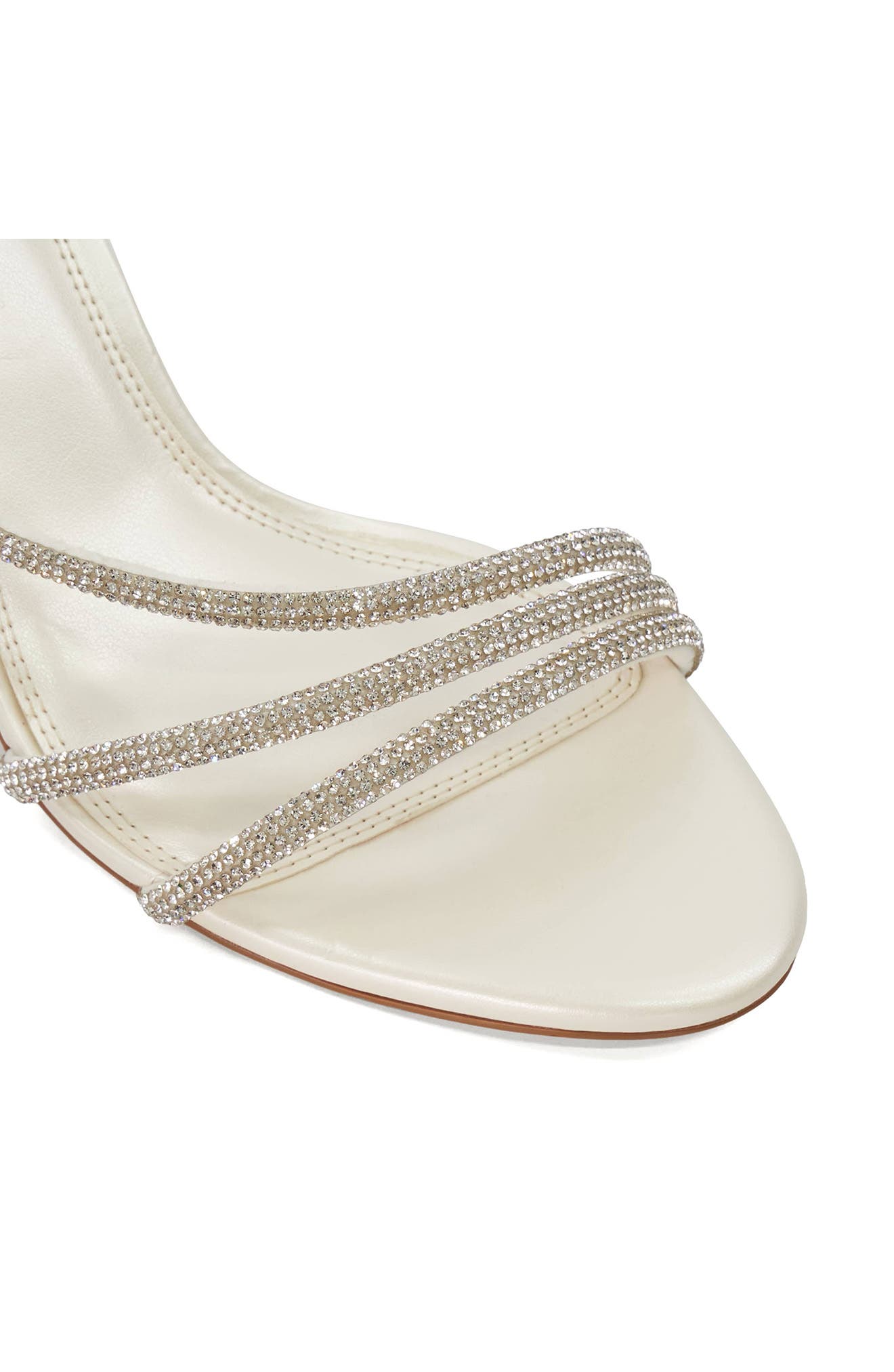 Dune London Midsummers Ankle Strap Sandal, Alternate, color, Ivory
