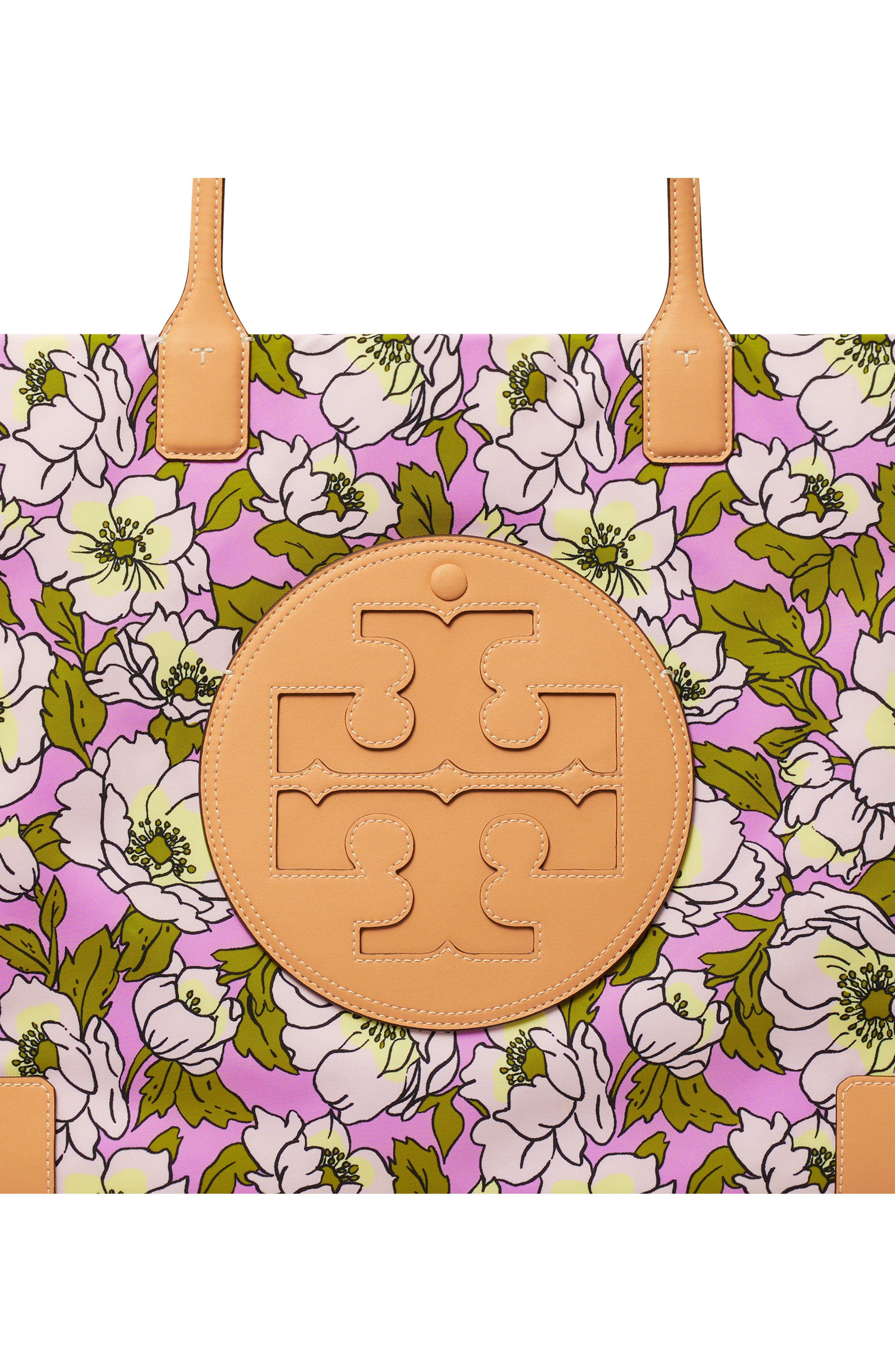Ella Floral Recycled Polyester Tote, Alternate, color, ASTER PINK FLOWER