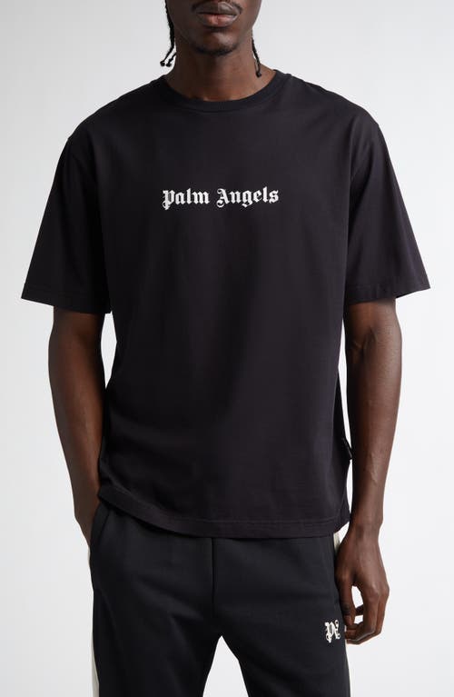 Palm Angels Classic Logo Slim Fit Cotton Graphic T-Shirt in Black White  product