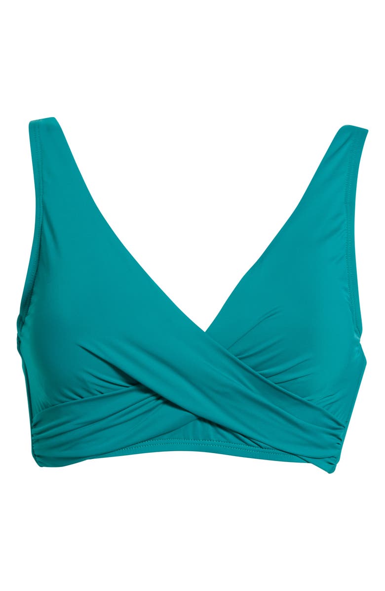 JANTZEN Vera Surplice Bikini Top, Alternate, color, Emerald