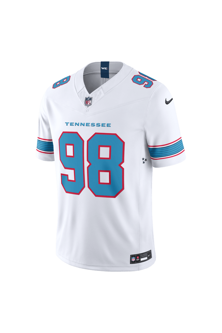 Men's Nike Jeffery Simmons White Tennessee Titans Vapor F.U.S.E. Stitched Limited Jersey, Alternate, color, White