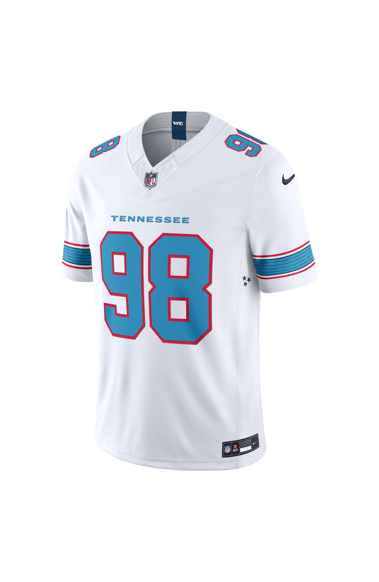 Nike Men's Nike Jeffery Simmons White Tennessee Titans Vapor F.U.S.E. Stitched Limited Jersey, Alternate, color, White