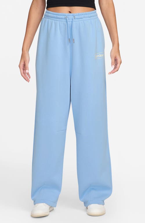 Jordan Sportswear Wide Leg Sweatpants In Blue