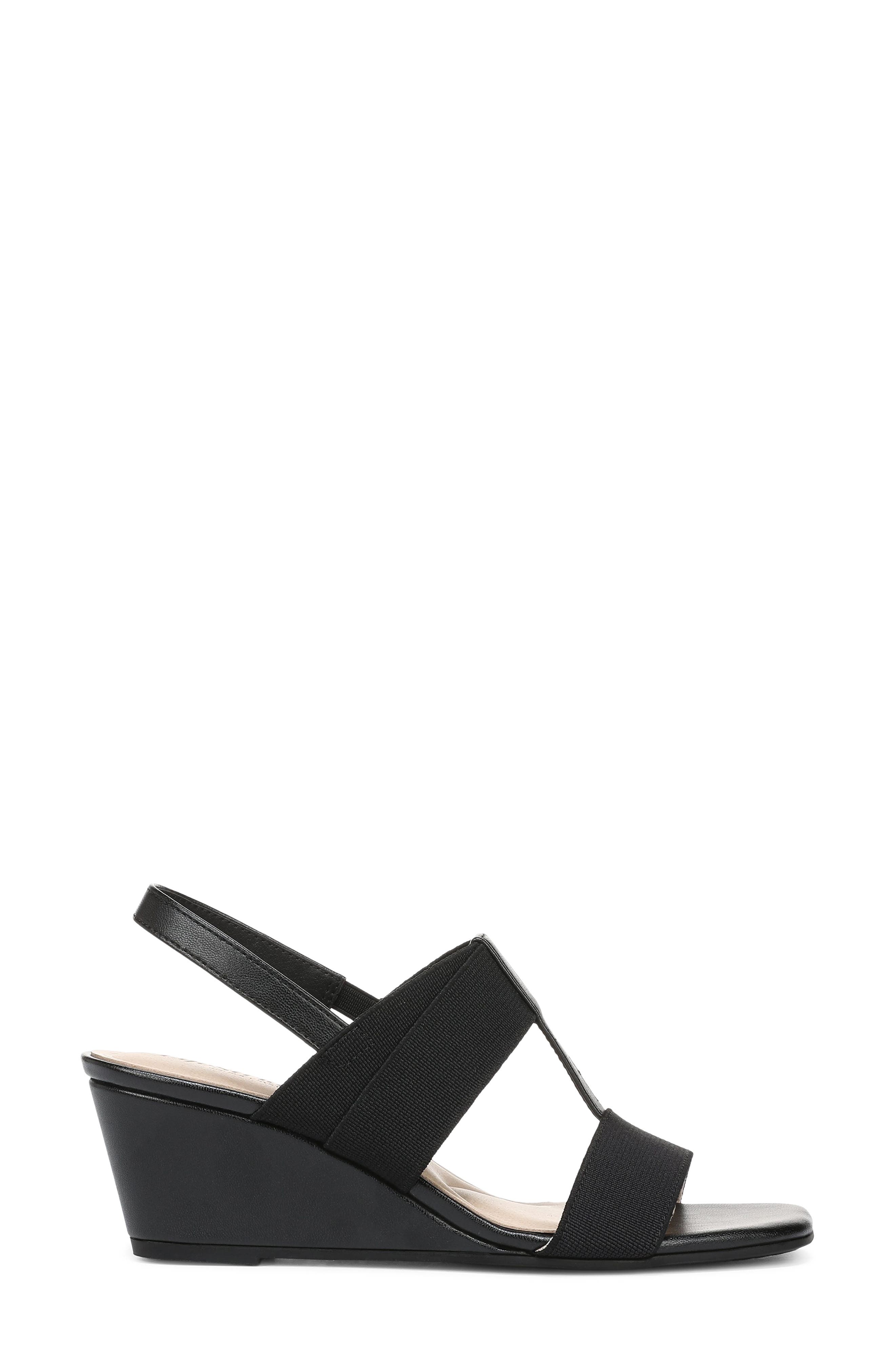 LifeStride Sweet Slingback Wedge Sandal, Alternate, color, Black