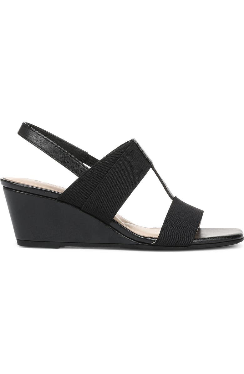 LifeStride Sweet Slingback Wedge Sandal, Alternate, color, Black