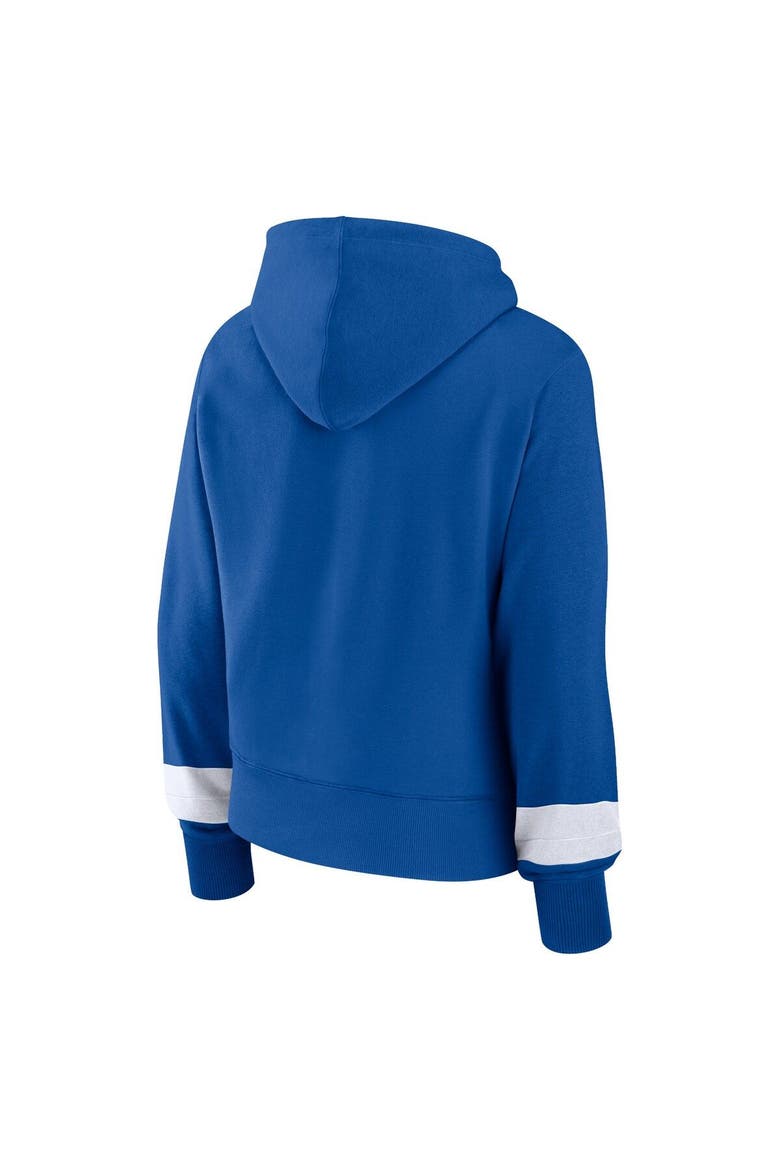 Women's Fanatics  Royal Los Angeles Dodgers Over Under Pullover Hoodie, Alternate, color, Royal