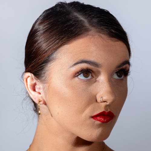 Lucy Quartermaine Short Drop Earrings In Gold