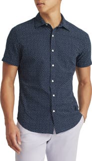 Bonobos Men's Riviera Slim Fit Stretch Dot Short Sleeve Button-Up Shirt