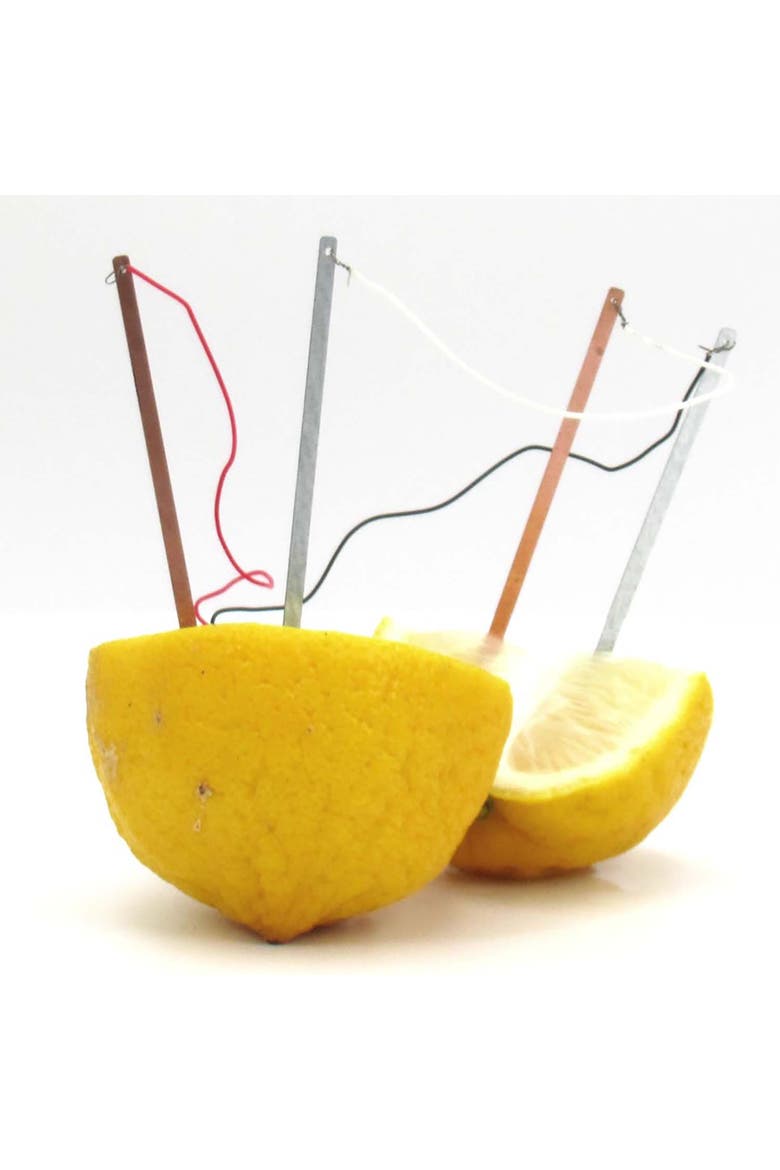 Kidzlabs Lemon Clock Diy Renewable Energy Kit, Power Digital Clock, Stem, Alternate, color, Multicolored