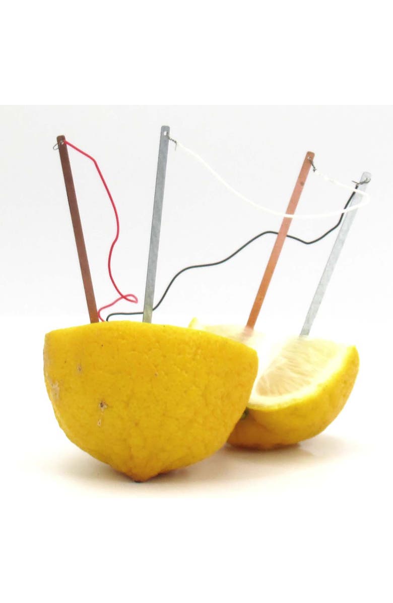 4M Kidzlabs Lemon Clock Diy Renewable Energy Kit, Power Digital Clock, Stem, Alternate, color, Multicolored