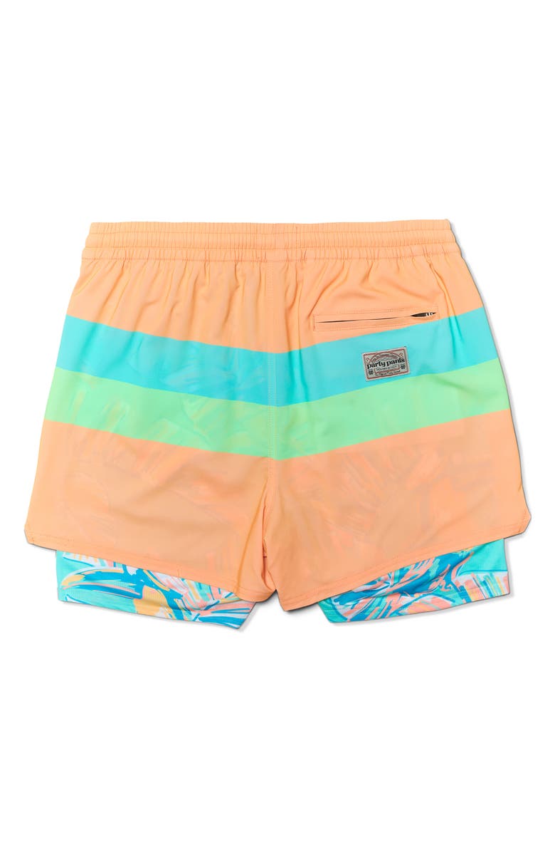 Party Pants All American Sport Swim Trunks, Alternate, color, Coral