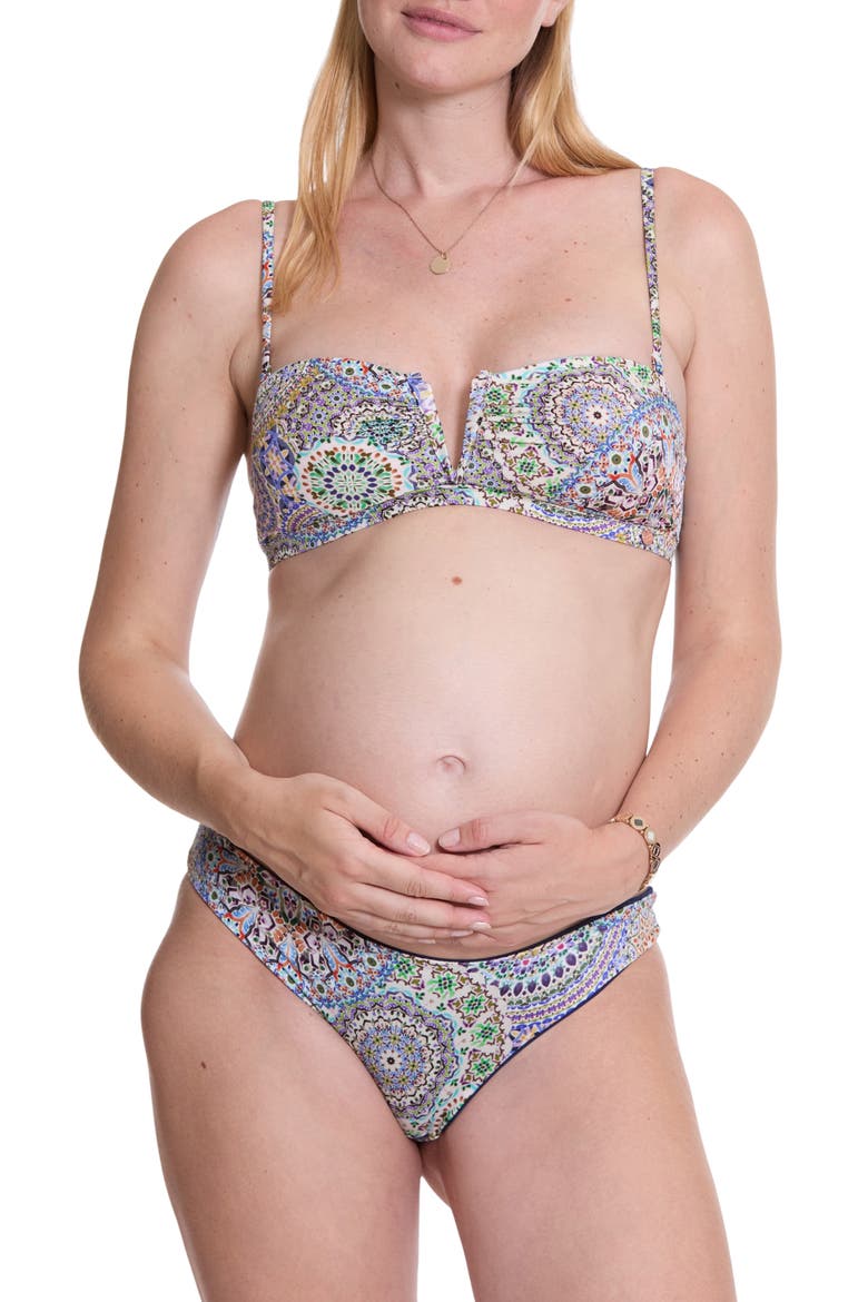 Mandala Reversible Maternity Bikini, Main, color, MULTICOLOR