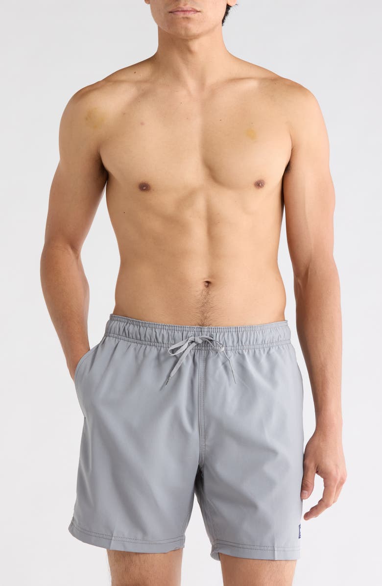 Speedo<sup>®</sup> Redondo Edge Volley Swim Trunks, Main, color, Gray