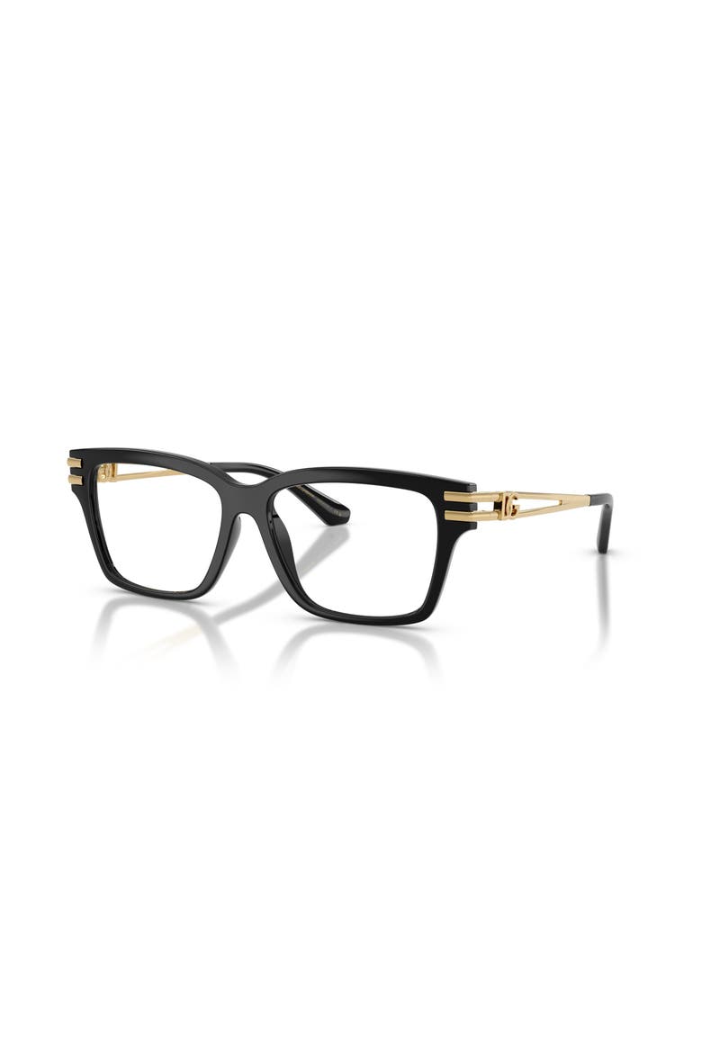 54mm Rectangle optical glasses, Main, color, Black