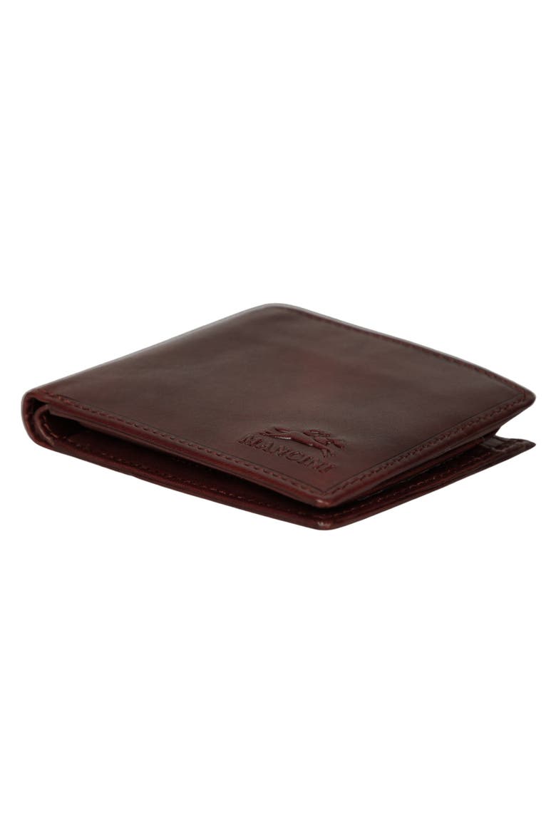 RFID Secure Leather Left Wing Wallet, Alternate, color, BROWN