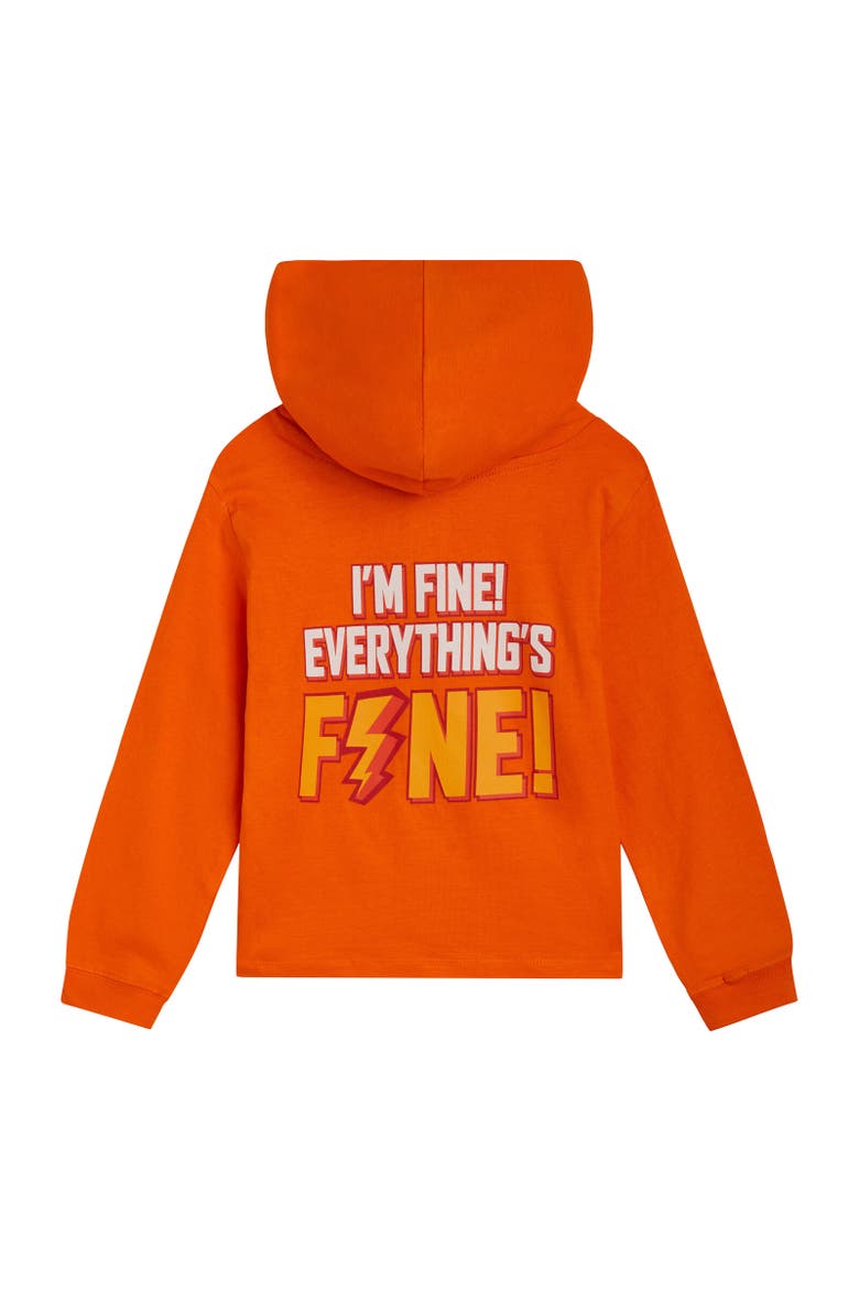 Inside Out Long Sleeve Hooded T-Shirt, Alternate, color, Anxiety Orange