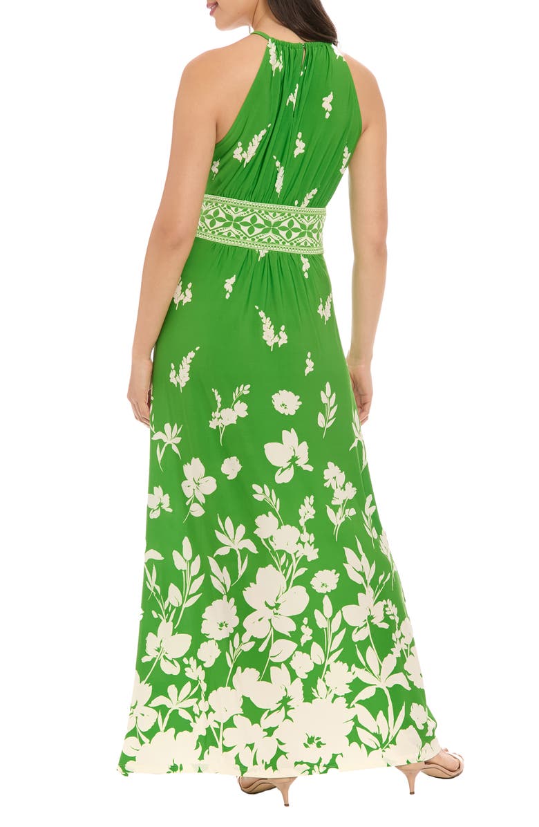 London Times Morris Floral Maxi Sundress, Alternate, color, Green/ Ivy