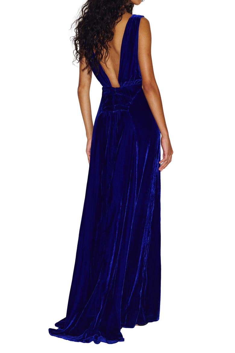 x Alexa Chung Legacy Velvet Gown, Alternate, color, ELECTRIC BLUE