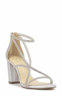 Shiny Ankle Strap Sandal