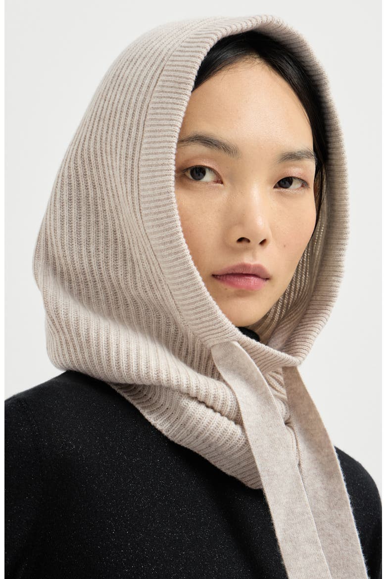 Cashmere English rib knit balaclava, Alternate, color, Panama