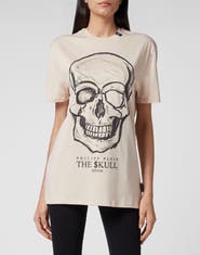 PHILIPP PLEIN T-Shirt Round Neck Ss Print Skull Women