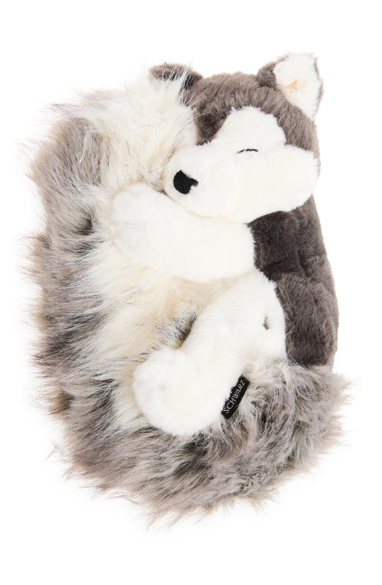 FAO Schwarz Big Tails Husky Plush Stuffed Animal, Main, color, Grey