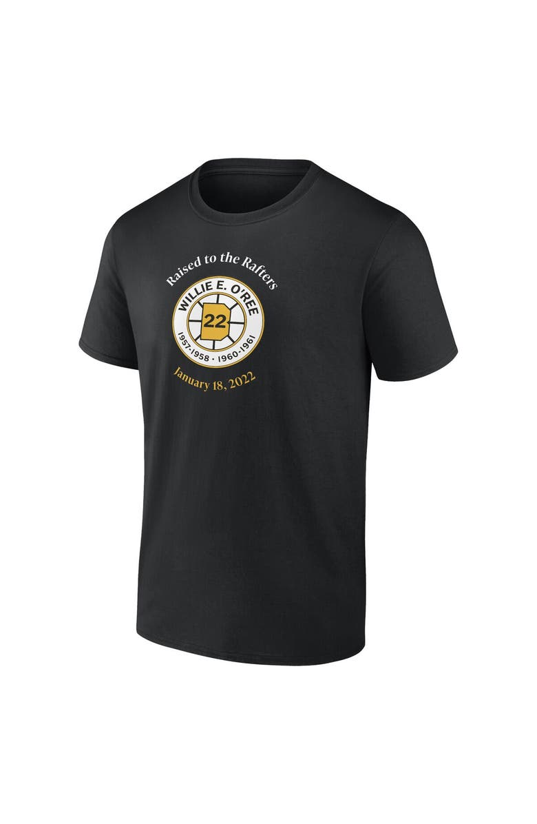 FANATICS Men's Fanatics Branded Willie O'Ree Black Boston Bruins Retirement T-Shirt, Alternate, color, Black