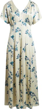 Chelsea28 Seamed Stretch Satin Maxi Dress