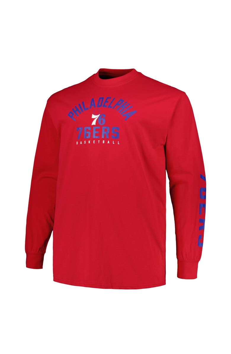 FANATICS Men's Fanatics Branded Royal/Red Philadelphia 76ers Big & Tall Short Sleeve & Long Sleeve T-Shirt Set, Alternate, color, Royal