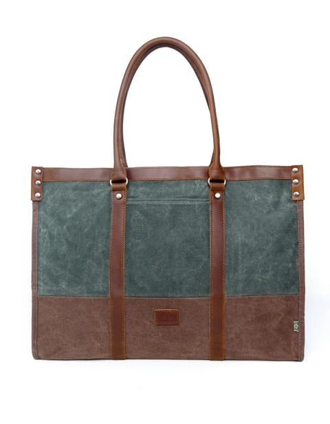 Stone Creek Two Tone Waxed Canvas Tote