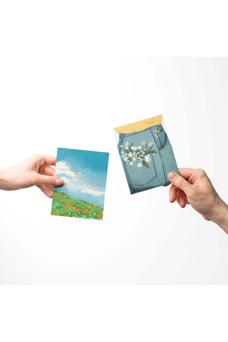 Everyday Greeting Card Pack (3ct) "Pocket Flowers, Thanks, Wild Birthday", Alternate, color, Multi-Pack