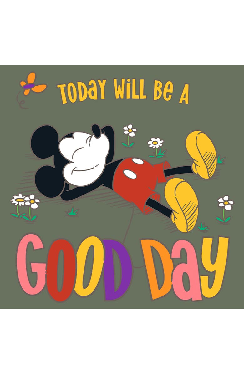 Mickey & Friends Women's Mickey & Friends Today Will Be a Good Day  Graphic T-Shirt, Alternate, color, Sage Green