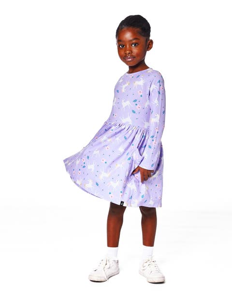 Jersey Dress with Pockets Unicorn (Toddler & Little Kid)