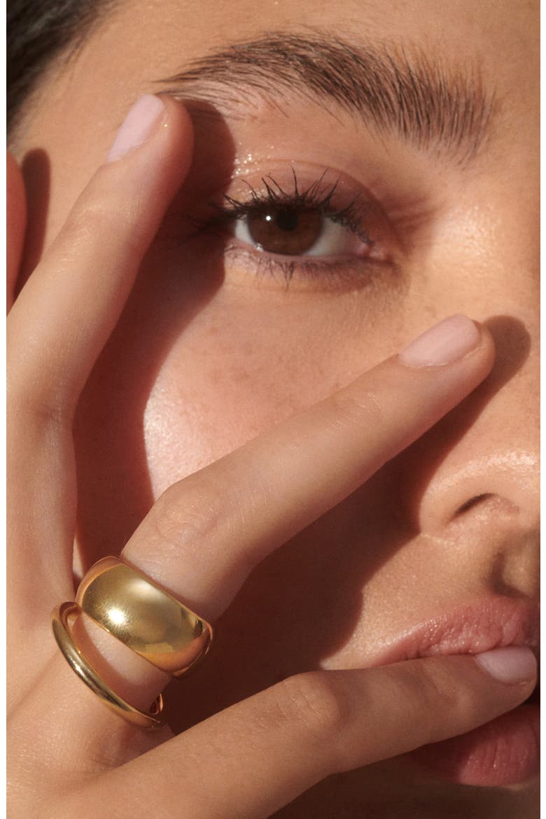 Halo Double Band Ring, Alternate, color, GOLD