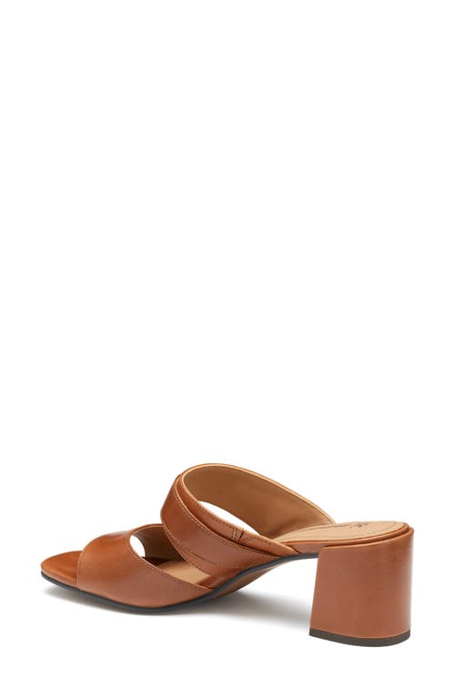 Johnston & Murphy Everly Buckle Slide Sandal In Cognac Calfskin