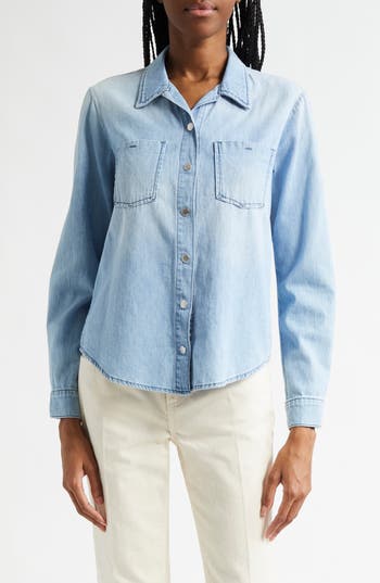 L'agence Isla Denim Shirt In Blue
