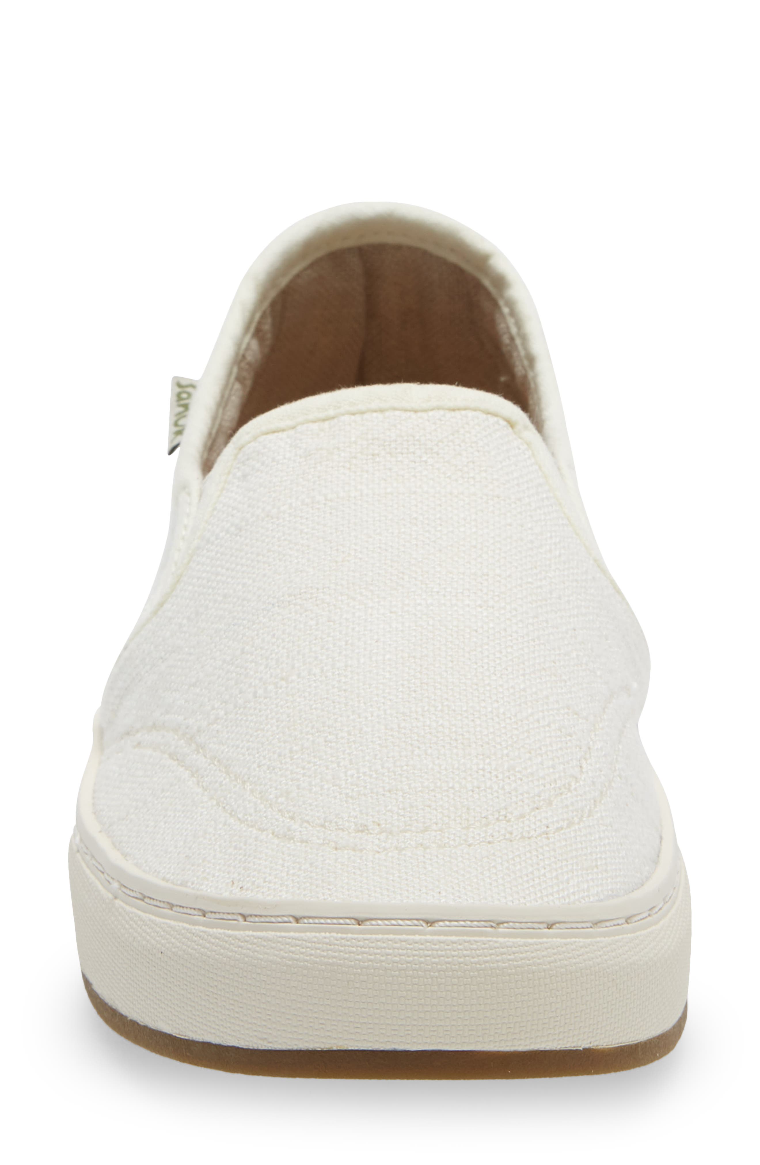 Sanuk Avery Hemp Slip-On Sneaker, Alternate, color, Washed White
